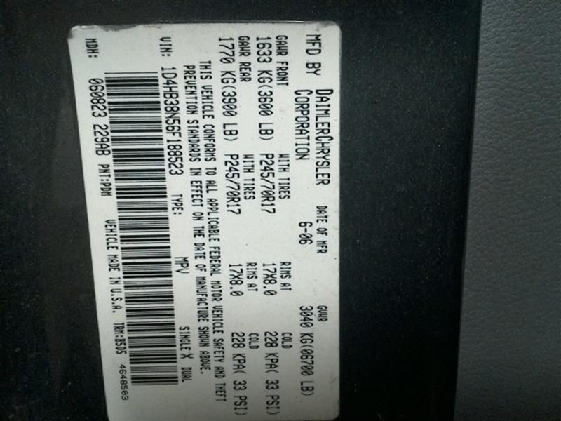 Radiator Core Support Fits 05-09 DURANGO 10128726