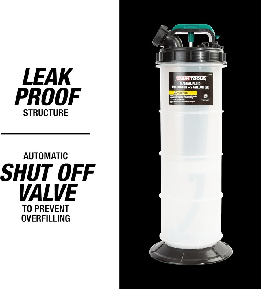Effortless Fluid Changes: 2 Gallon Manual Oil Extractor with Dipstick Adapters