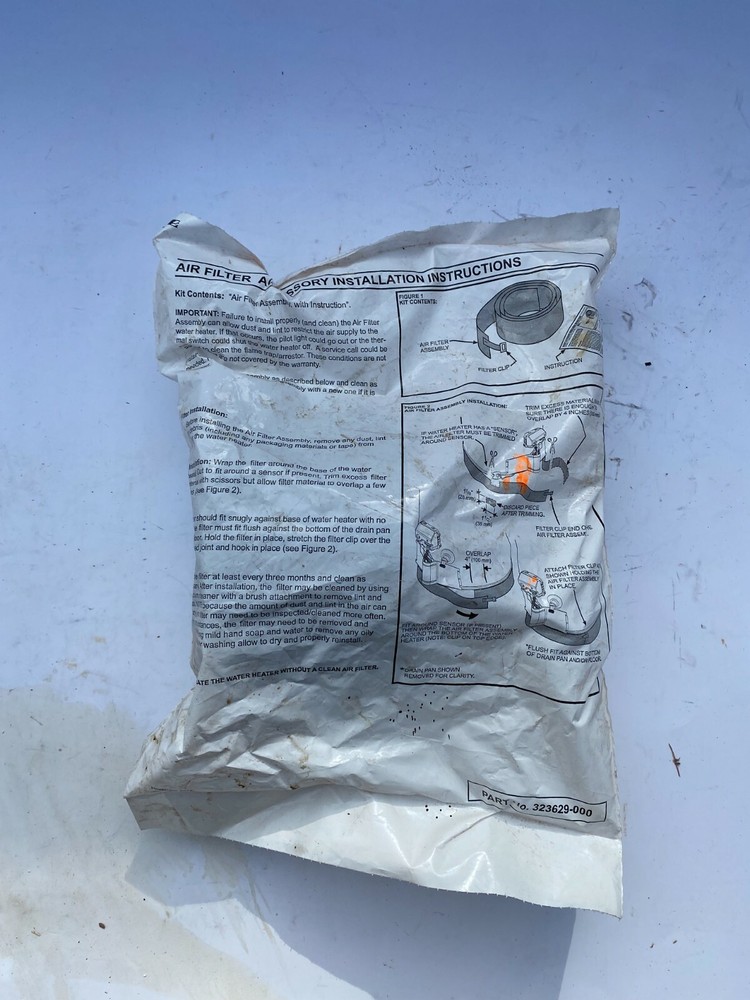 WATER HEATER AIR INTAKE SCREEN 323629-000 t272