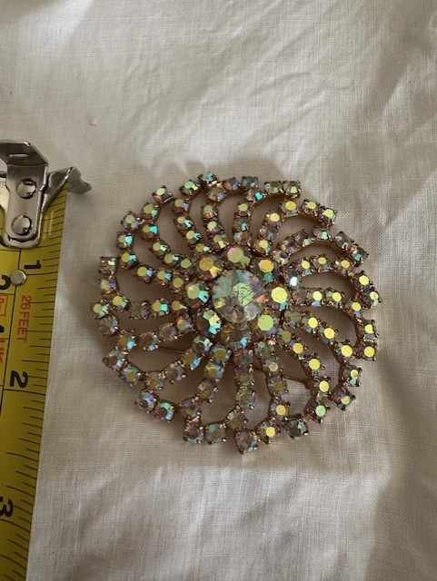large statement sparkley brooch
