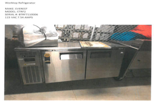 Everest ETRF2 59" Undercounter/Worktop Prep Dual Refrigerator/Freezer