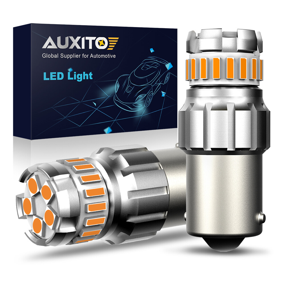 AUXITO 1156 Amber LED Turn Signal Light Bulb Error Free Anti Hyper Flash 2F EOA