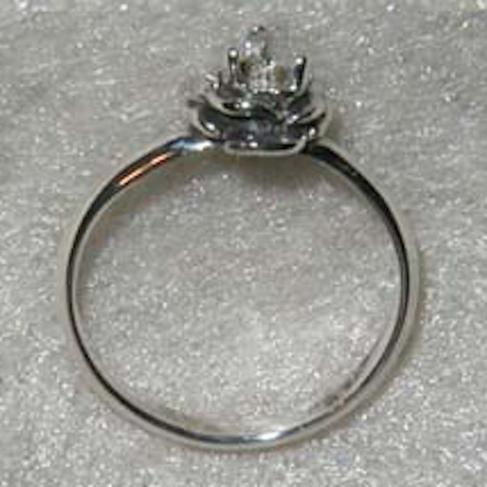 4mm Round Rose ring setting SIZE 7 Sterling Silver ring casting