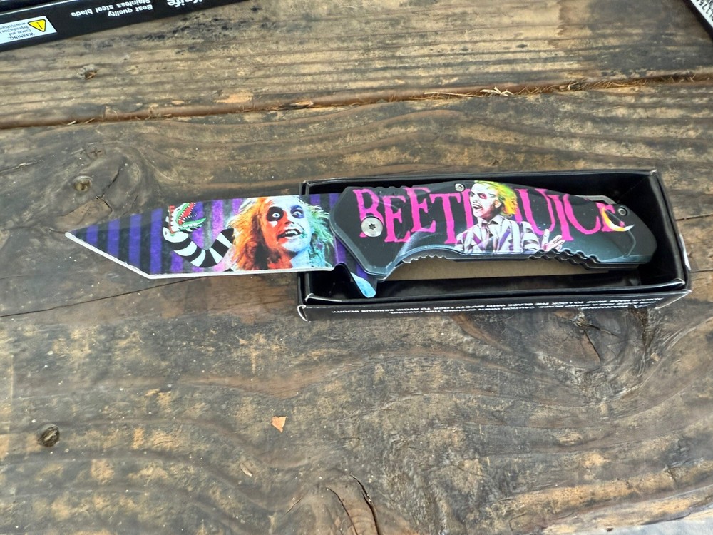 Beetlejuice 1988 Spring Assisted Open Pocket Knife9”