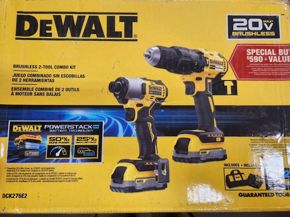 NEW DEWALT DCK276E2 20V Impact Driver