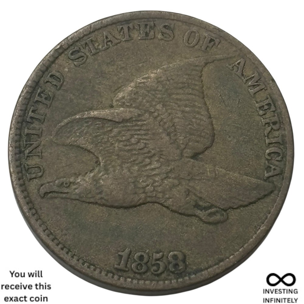 1858 Large Letters Flying Eagle Cent X-834