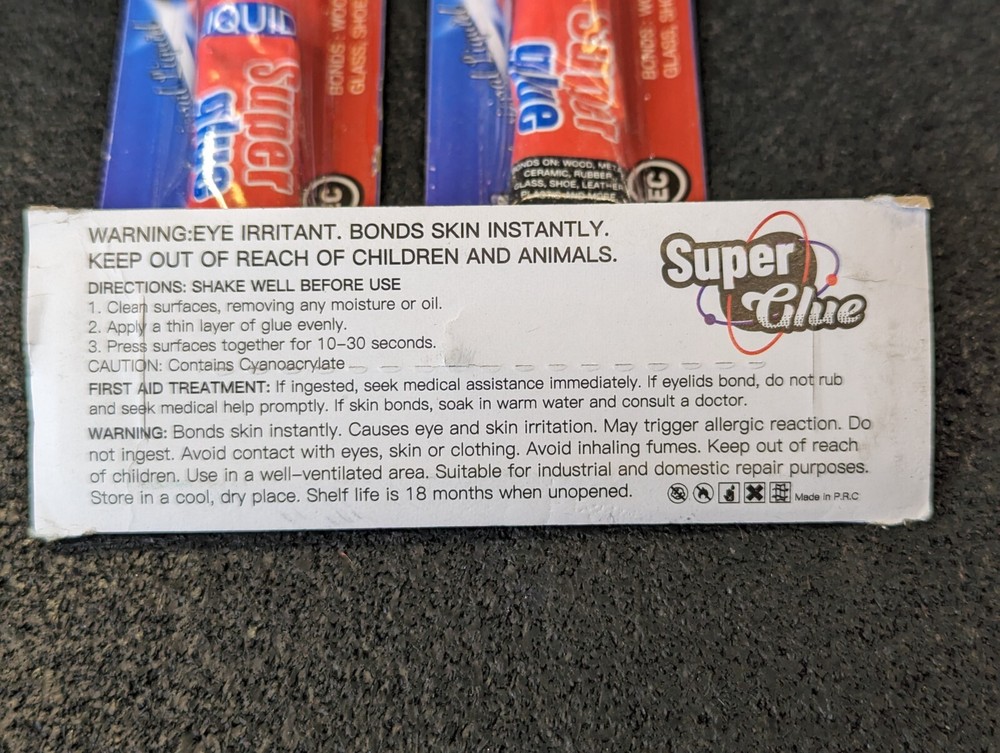 🔥 6-Pack🔥 ALECPEA Super Glue, Single-Use Tubes 3 Gram