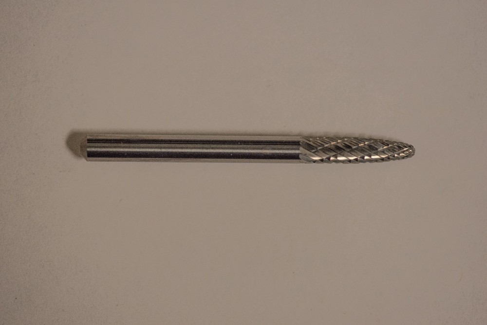SF42D Tree Shape SOLID Carbide Burr Bur Cutting Tool Die Grinder Bit 1/8"