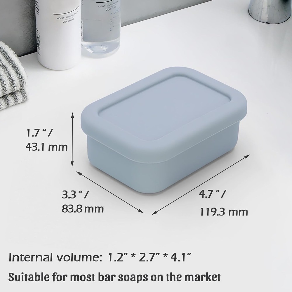 Enhanced Leak-Proof Silicone Soap Case with Draina Layer.