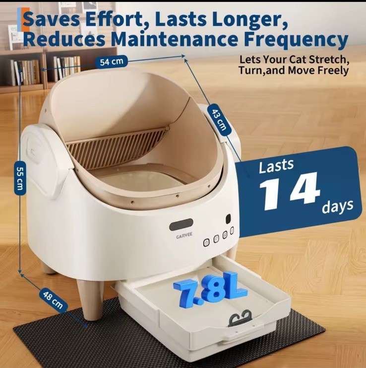GARVEE Automatic Smart Self-Cleaning Cat Litter Box, App Control, Large Capacity