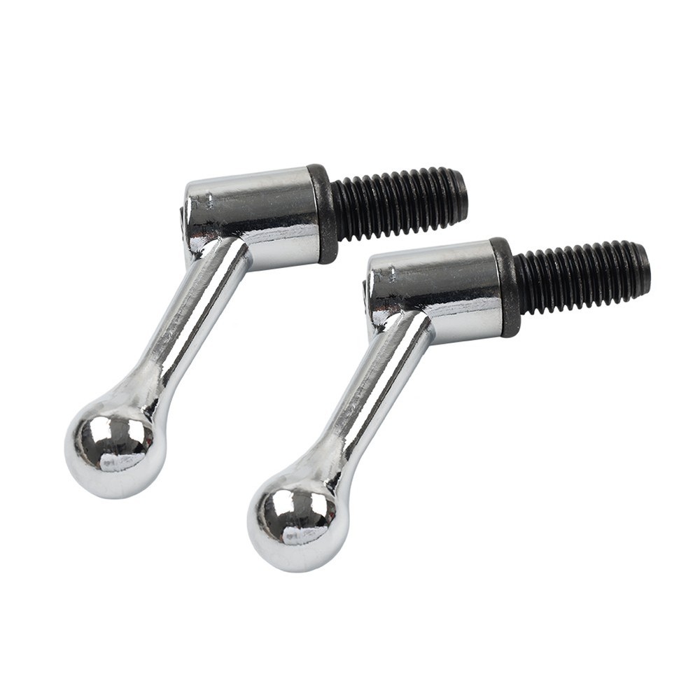 2pcs Table Lock Handle M12 Thread Set Fit for Bridgeport Milling Machine Silver