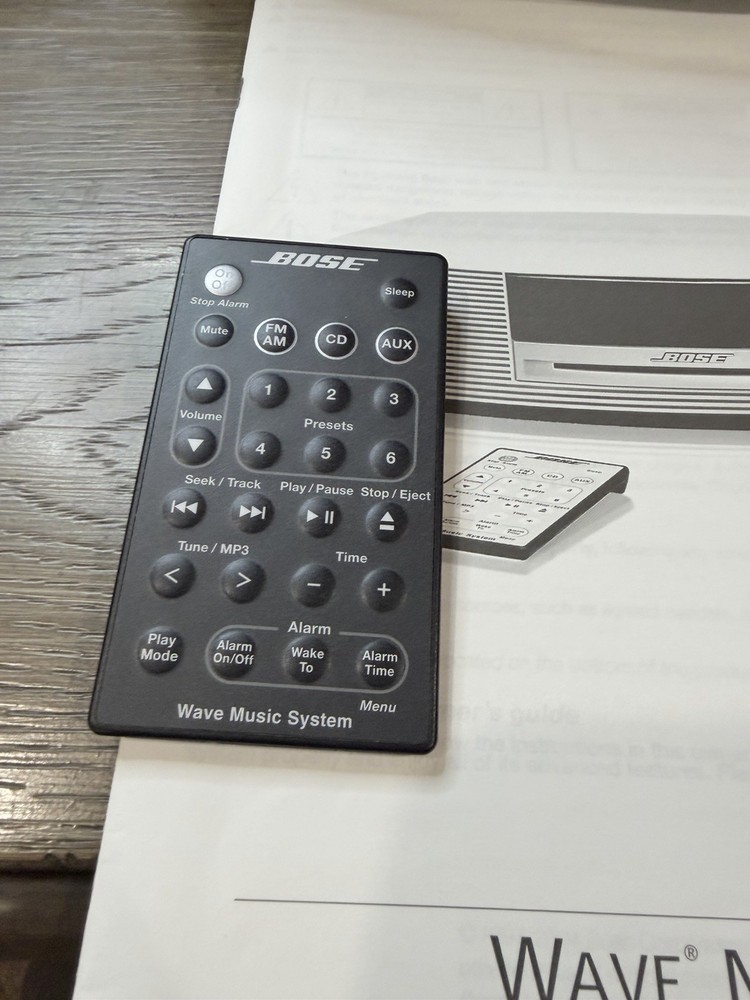 Bose Wave Music System Graphite Grey w Remote, Power Cable, Ant, Manual EUC