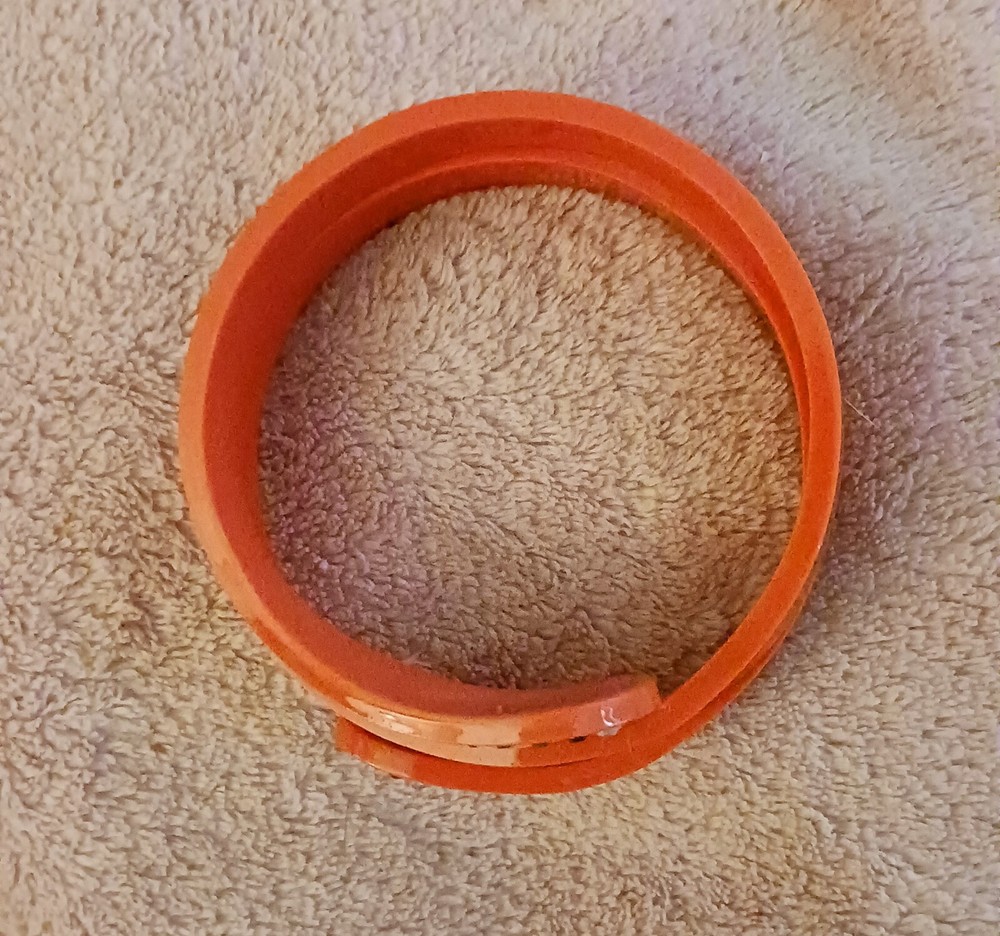 Red vintage style wrap bangle bracelet