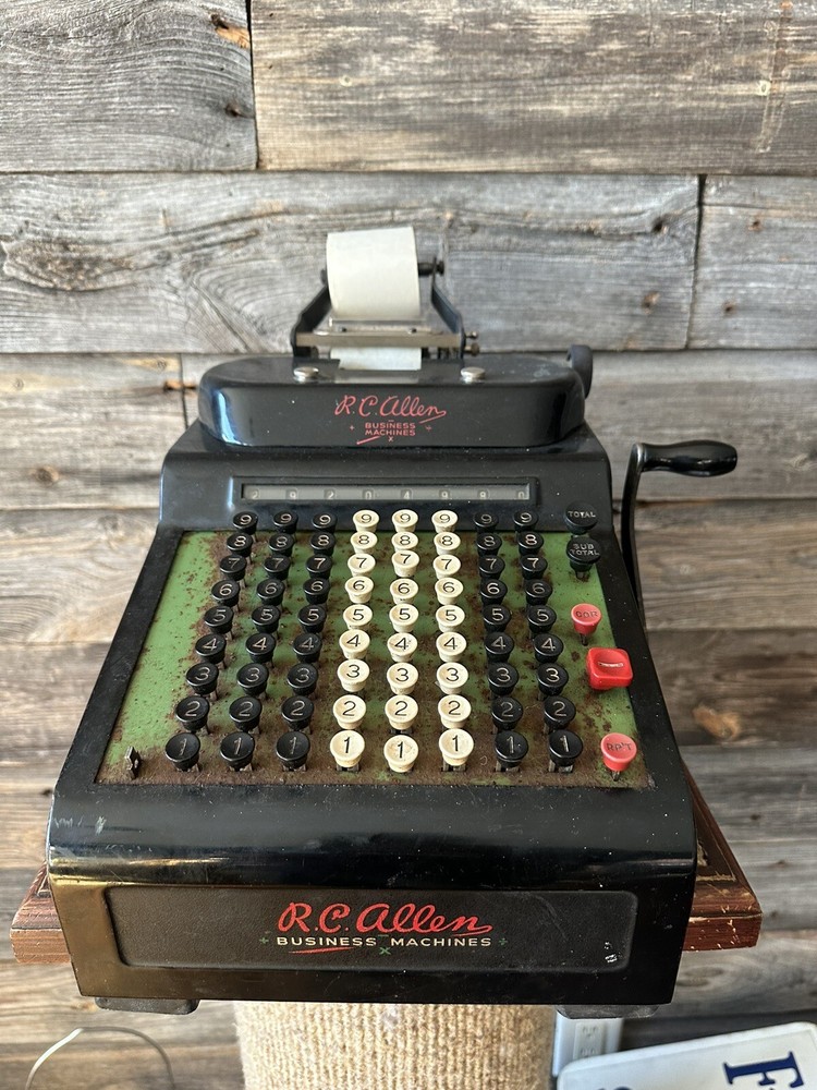 Vintage Adding Machine R.C. Allen Business Machines
