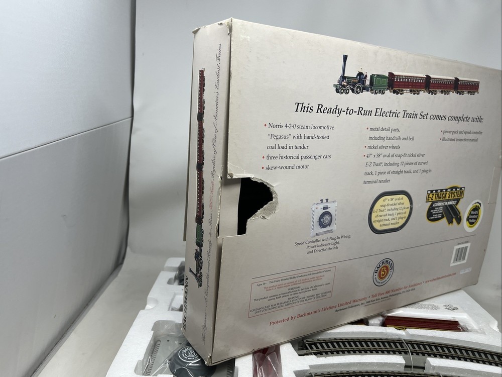 Bachmann HO Scale “The Pegasus” Train Set Open Box Complete Unused - READ