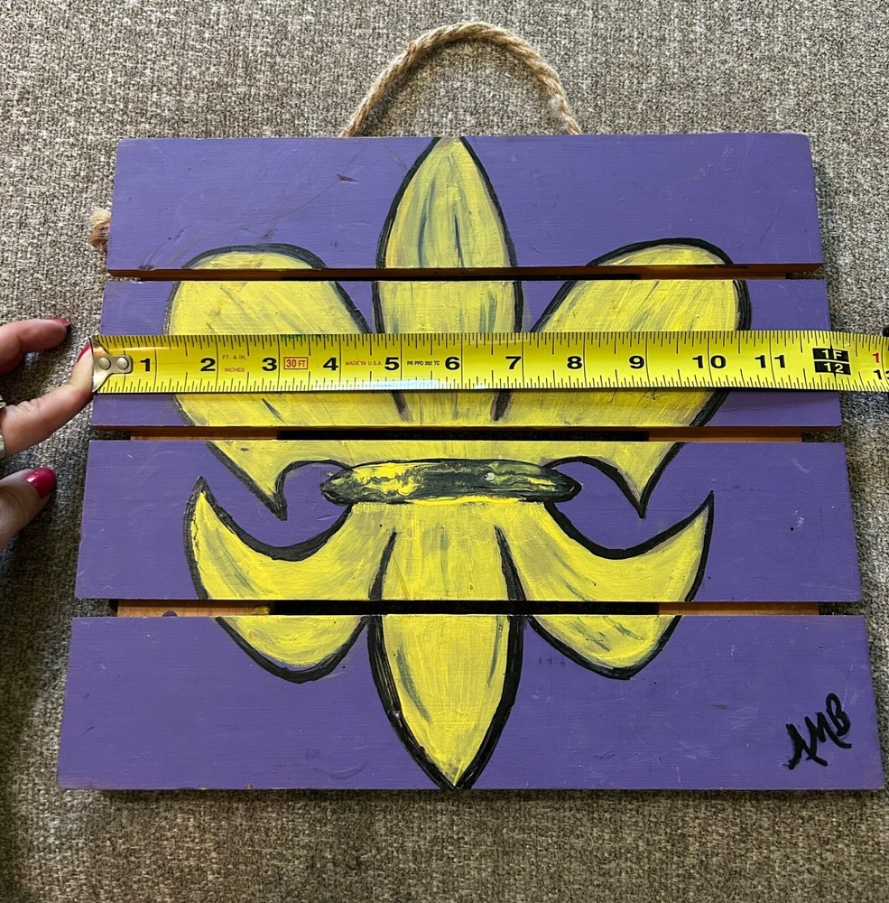 LSU Fleur De Lis Wood painting