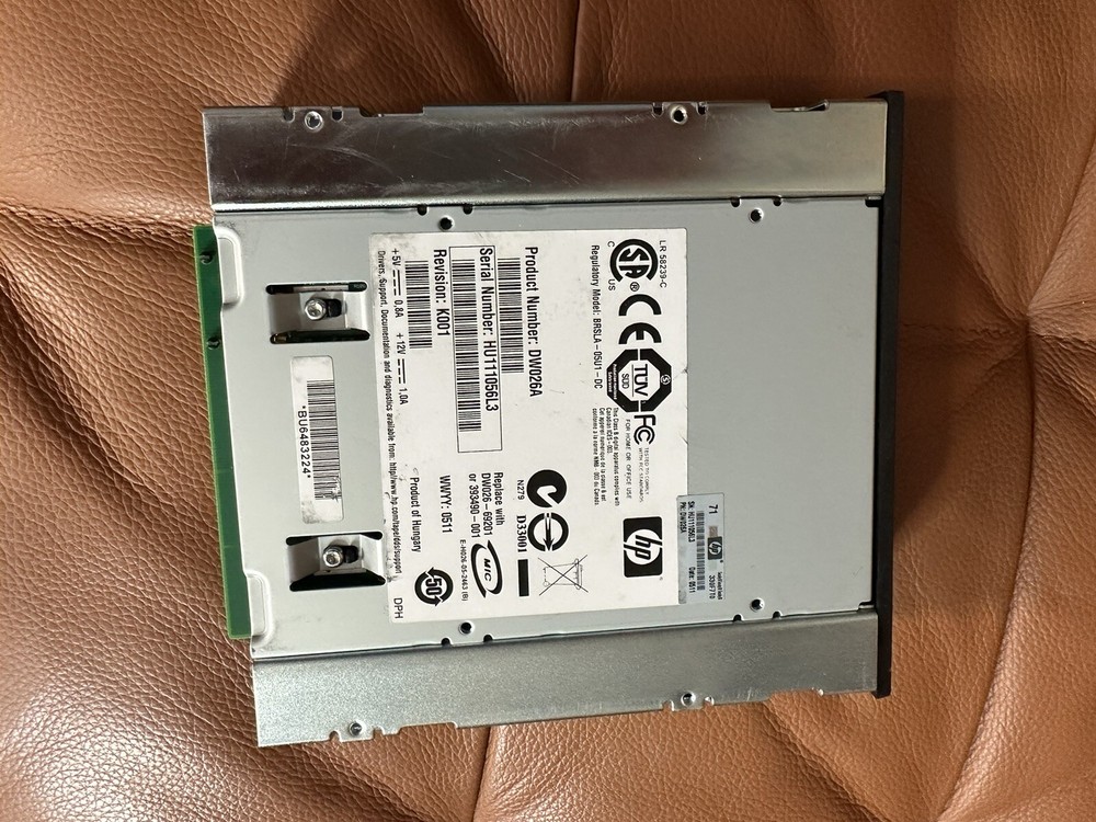 HP StorageWorks DAT 72 USB Data Storage Internal Tape Drive DW026A ( untested )