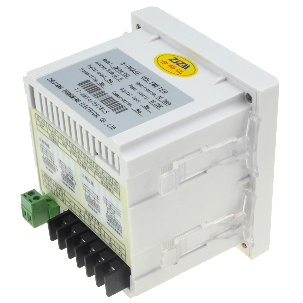 Intelligent Digital Display Voltmeter Three-phase AC Voltage Meter 96x 96mm
