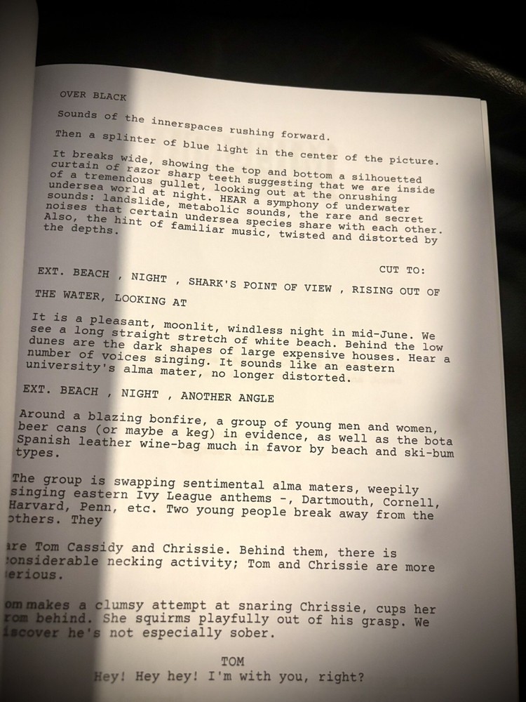 Universal™ JAWS (1975) Rare Script STEVEN SPIELBERG Original Screenplay