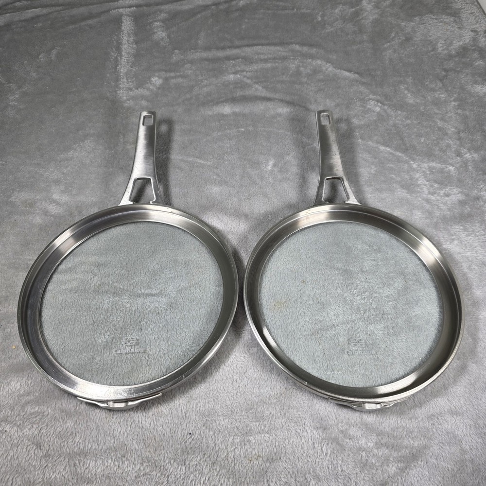 2 Calphalon 8.5" Premier Premium Space Saving Series Stainless Lids