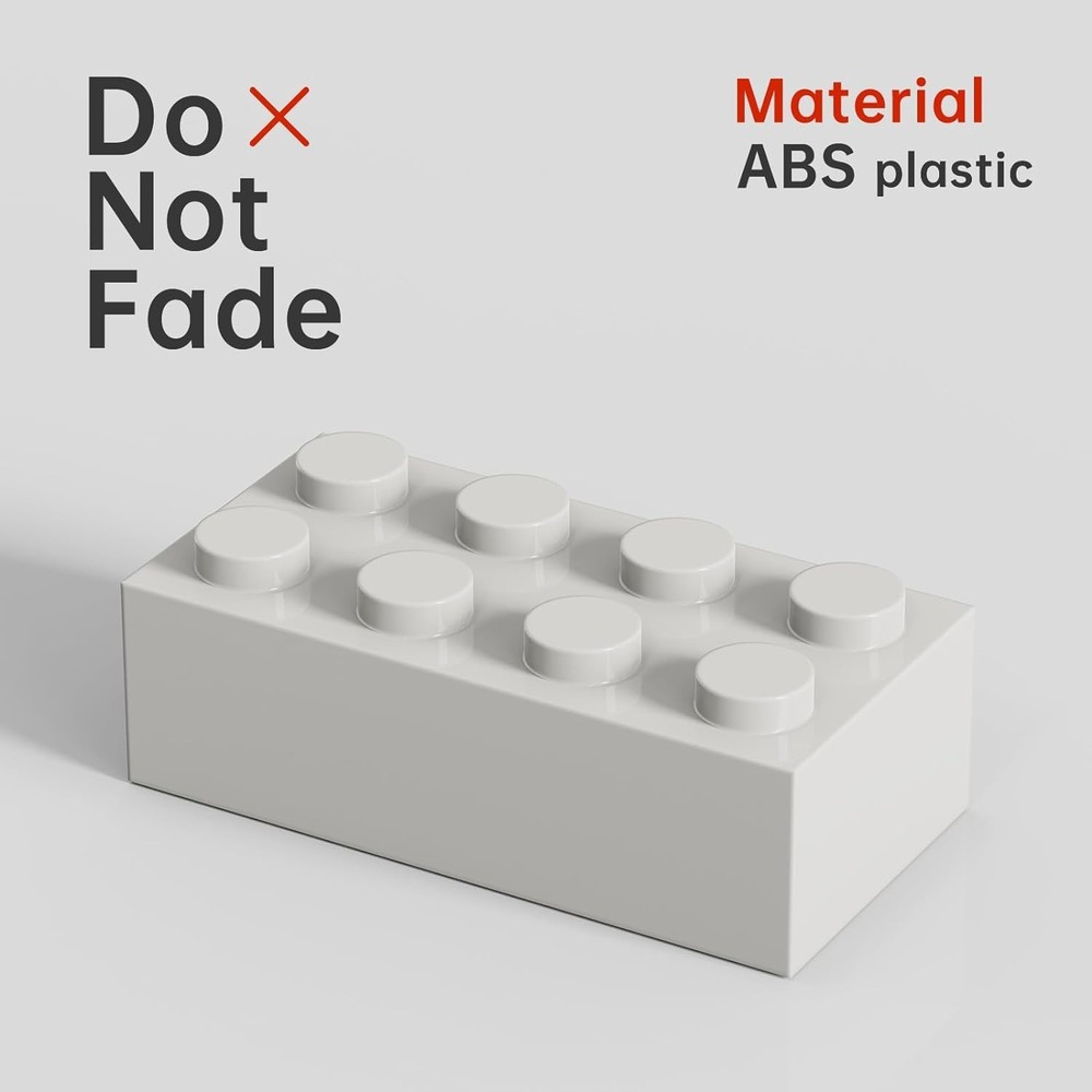 500 Piece Bulk 2x4 Building Bricks, with Lego, Flat White Bricks