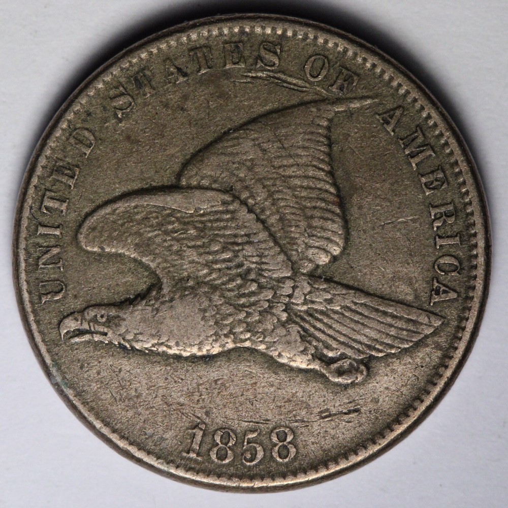 1858 SL Flying Eagle Cent Penny XF+ E129 TUFG