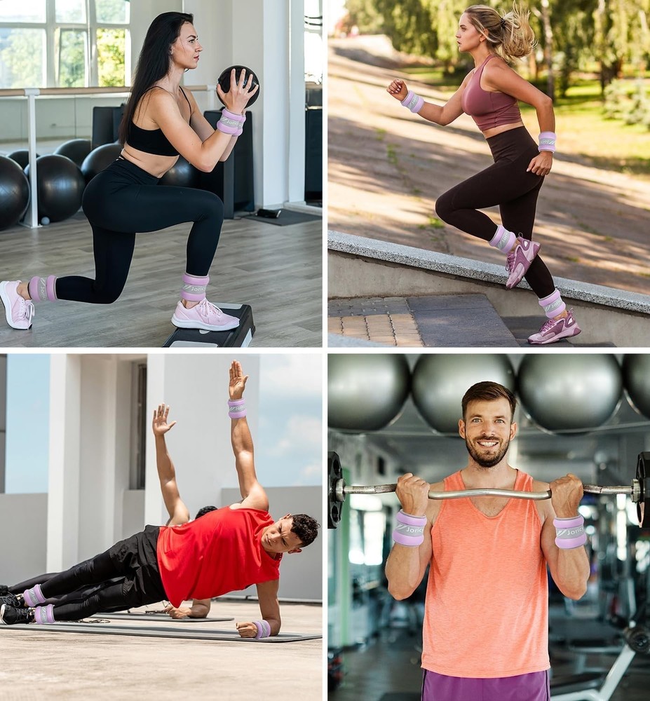 4 LBS Adjustable Ankle Weights for Supercharged Workouts - Elegant Light Purple