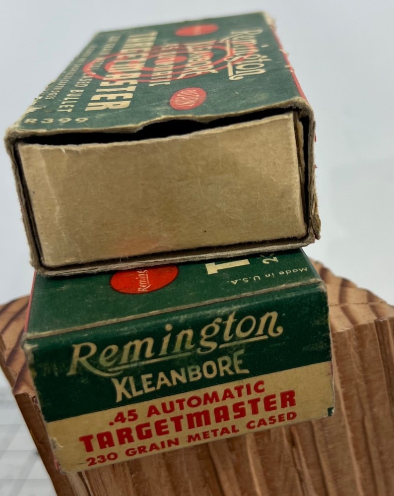 Vintage Remington Kleanbore .45 Automatic Targetmaster Ammunition Boxes ONLY