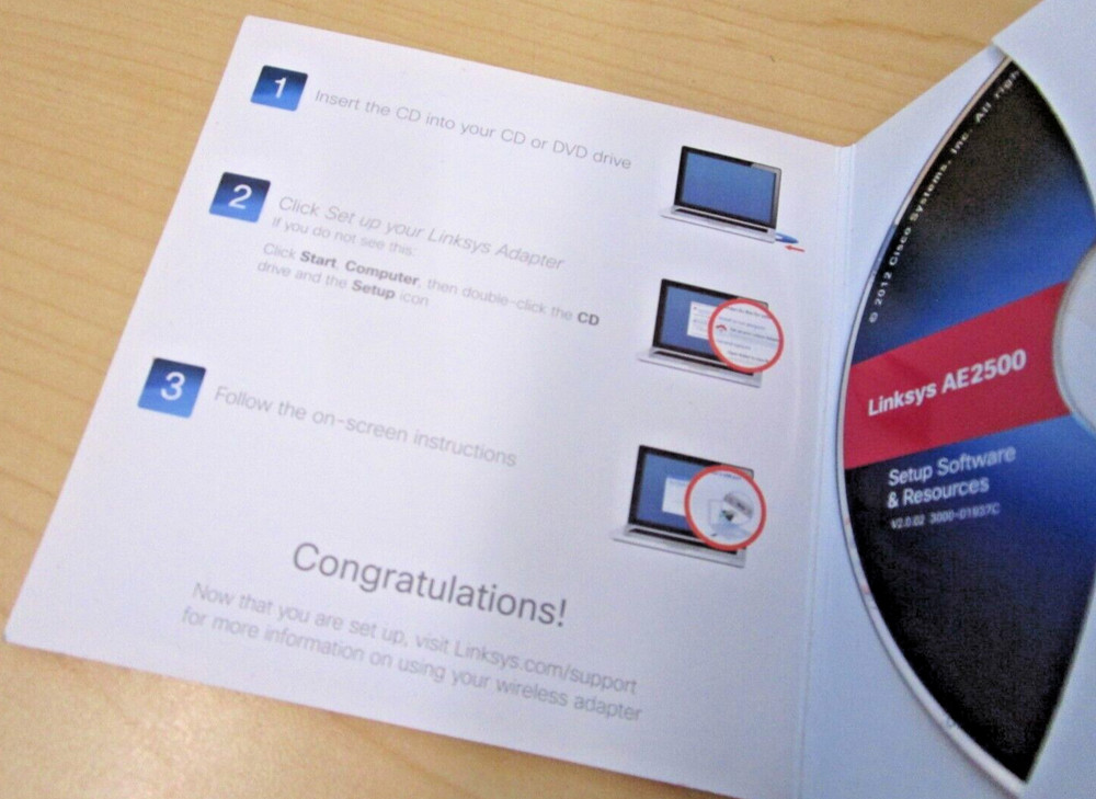 Linksys AE2500 CD Wireless Router Setup Software v2.0.01 for USB N Adapter
