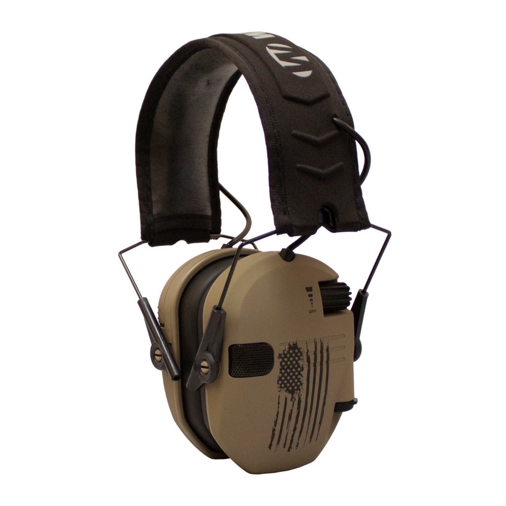 Walkers Razor Shooting Muffs Distressed Flag 5 Pack