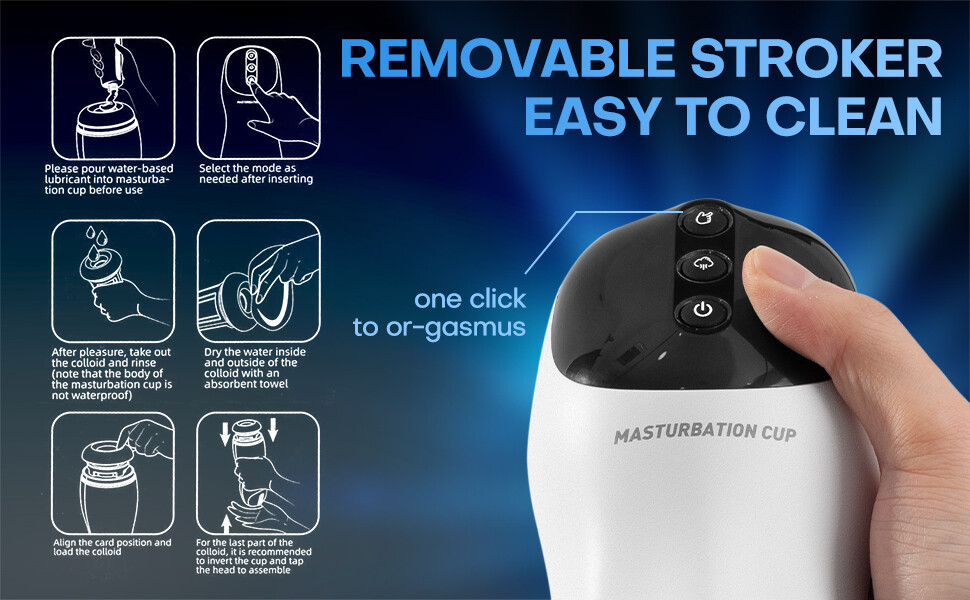 Male Masturbaters Automatic HandsFree Heating Cup Sucking Strokers Man Lubricant
