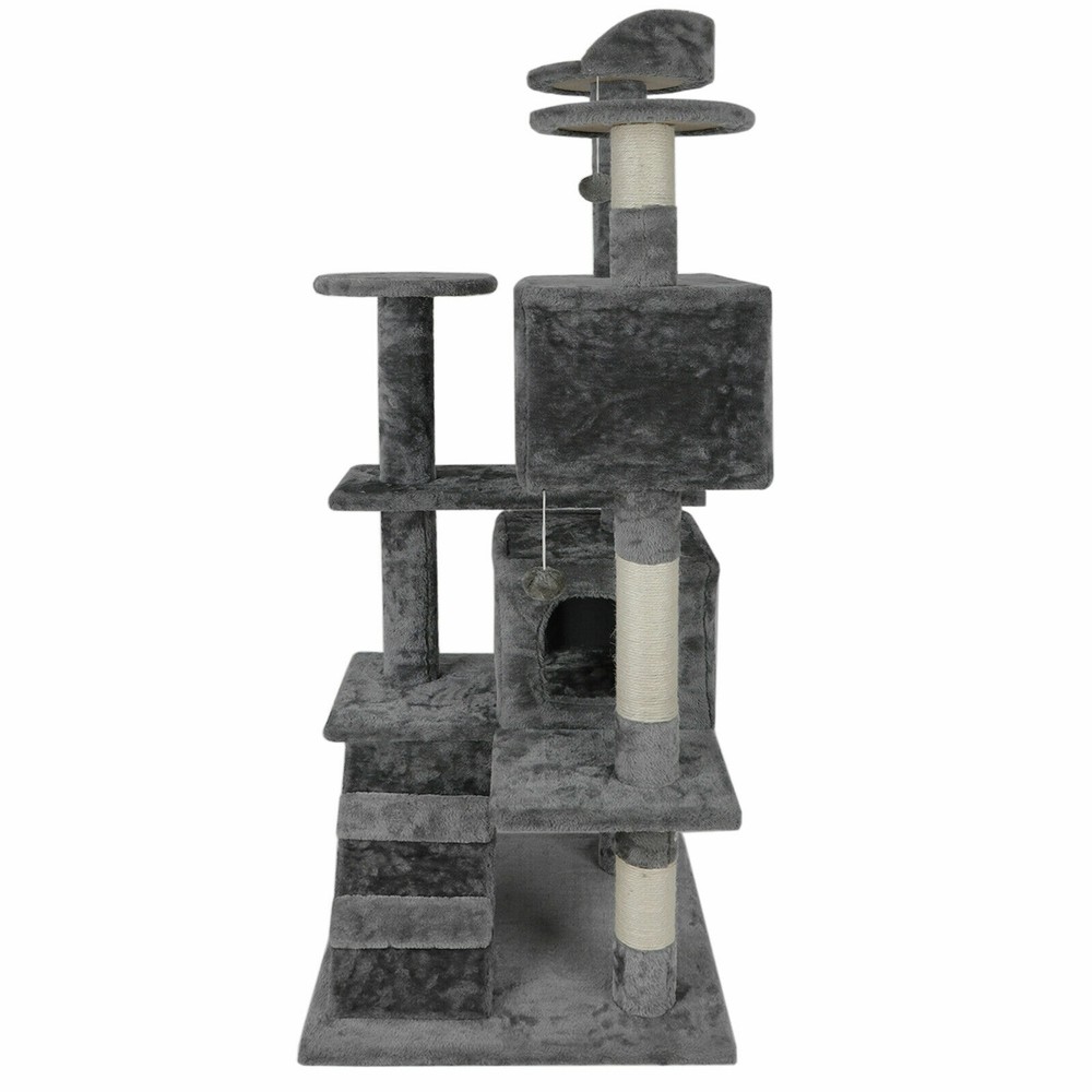 54" Cat Tree Tower Multi-Level Cat Condo with Scratching Post Kittens Activity