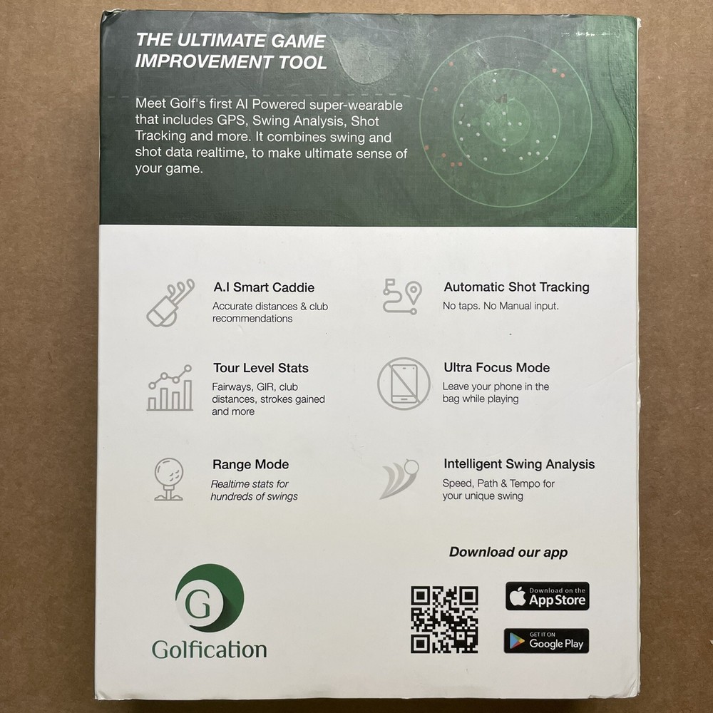 Golfication X GPS Rangefinder, Swing Analyzer, Shot Tracker & A.I. Powered Golf