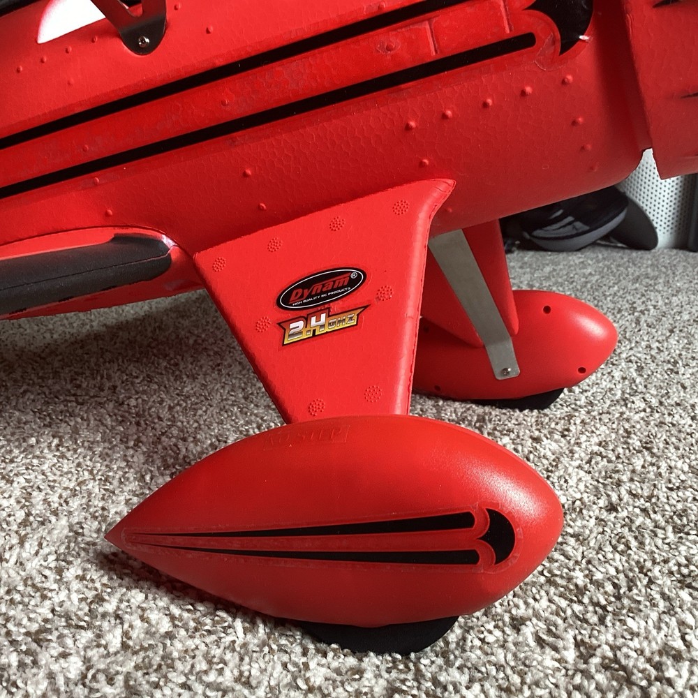 Dynam Red and Black, Foam Biplane RC Model Airplane, N7020L
