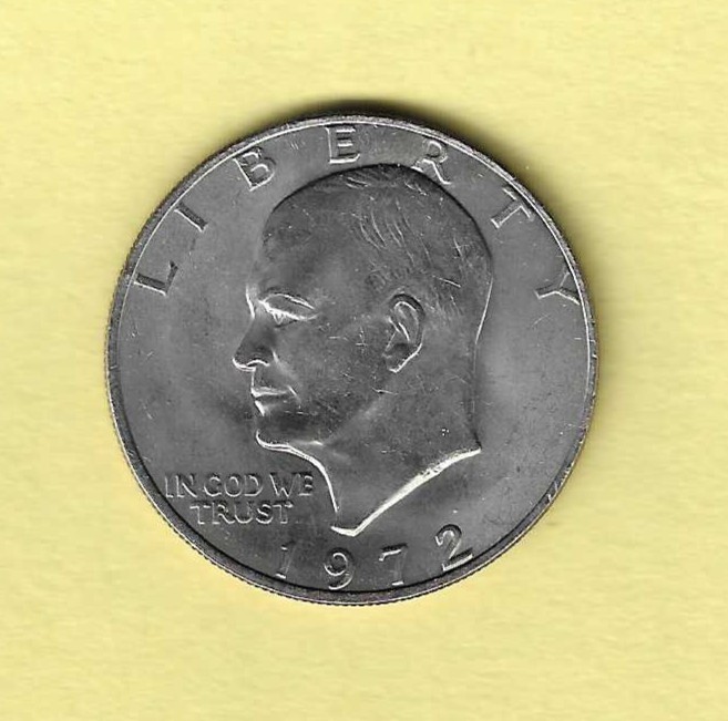 1972 - P Eisenhower Dollar AU-55