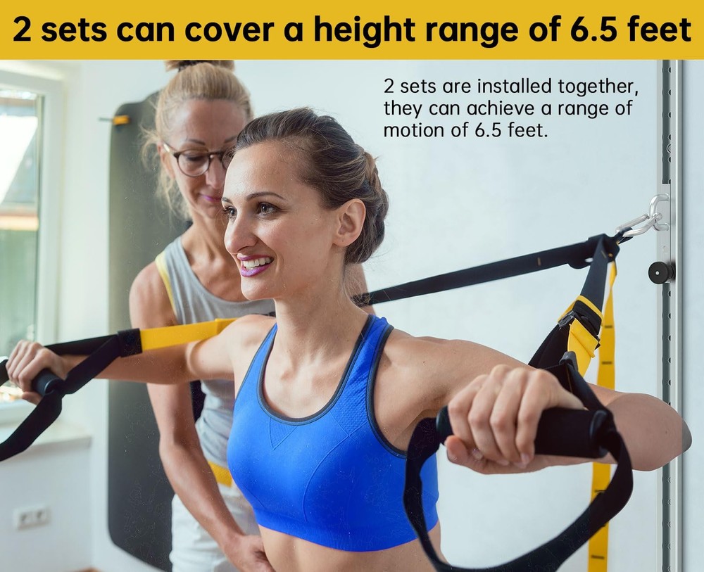 Adjustable Wall-Mounted Anchor Fitness System with Automatic Locking Function...