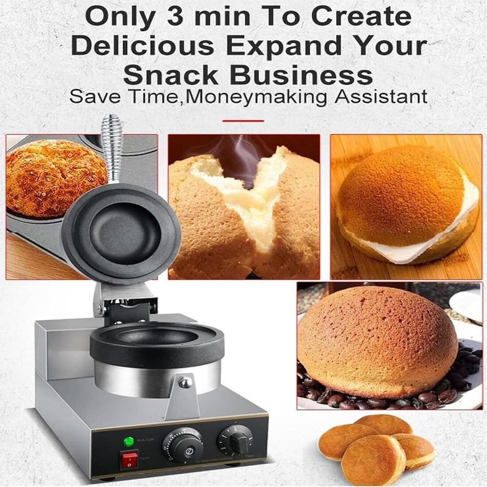 Ice Cream UFO Burger Maker Burger Waffle Maker Non-Stick Panini Press Machine US