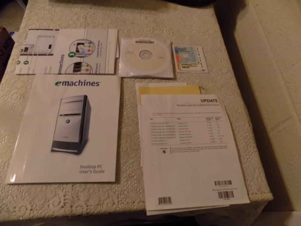 Emachines Desktop PC User's Guide - With Paperwork, & Sealed Disc's ,  Unused