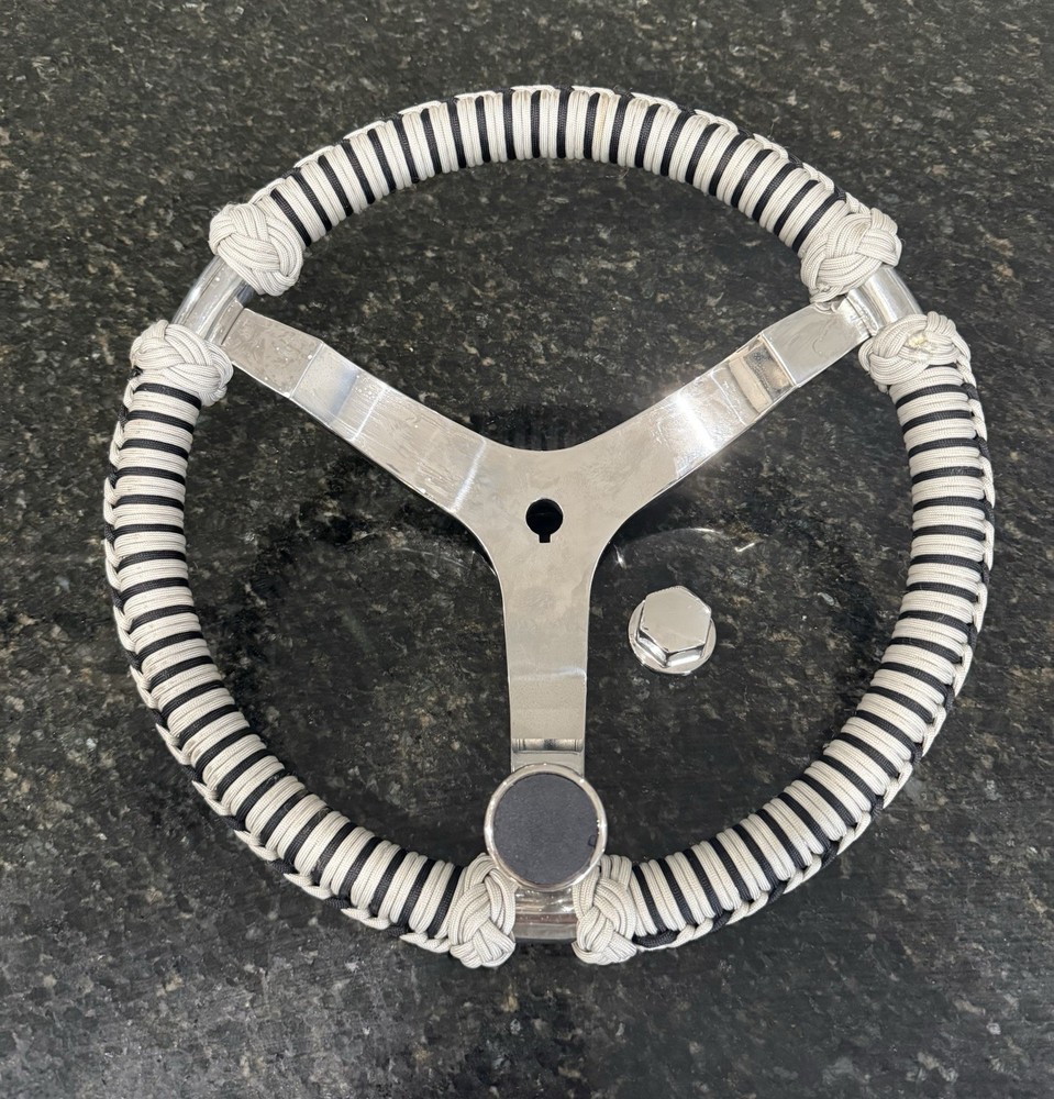 Marine Paracord Wrapped Steering Wheel