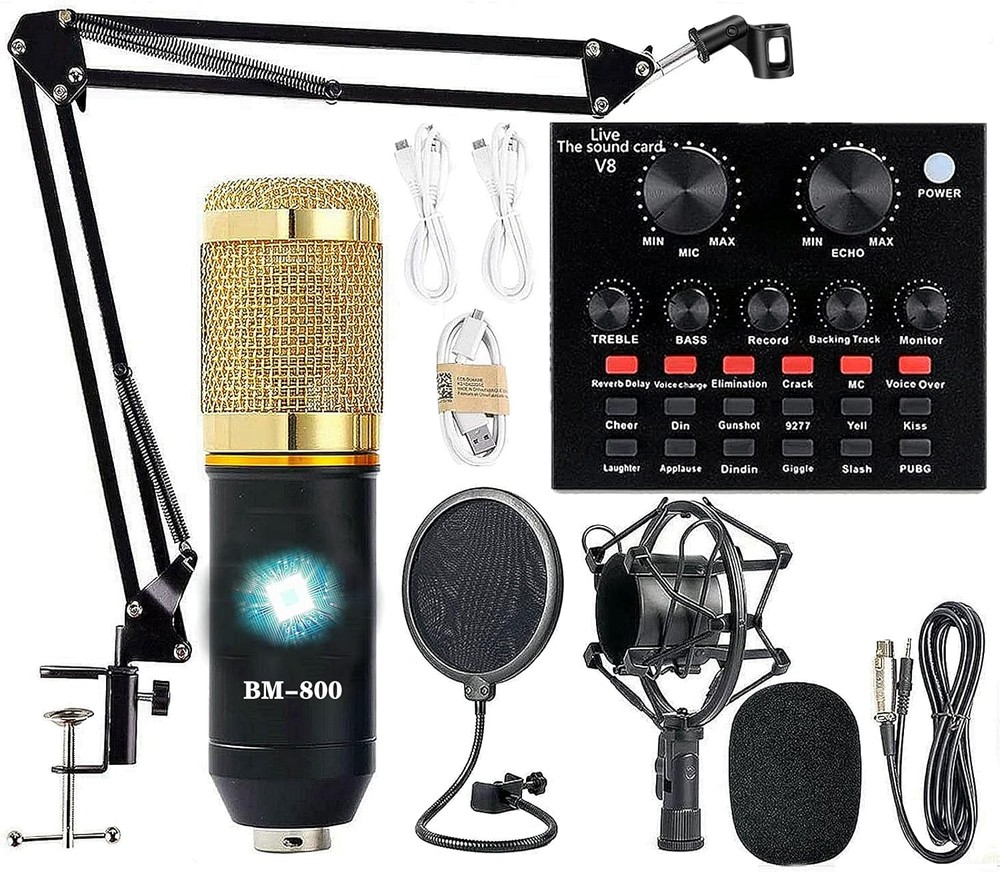 Complete Podcast Kit with Live Sound Card & Audio Interface
