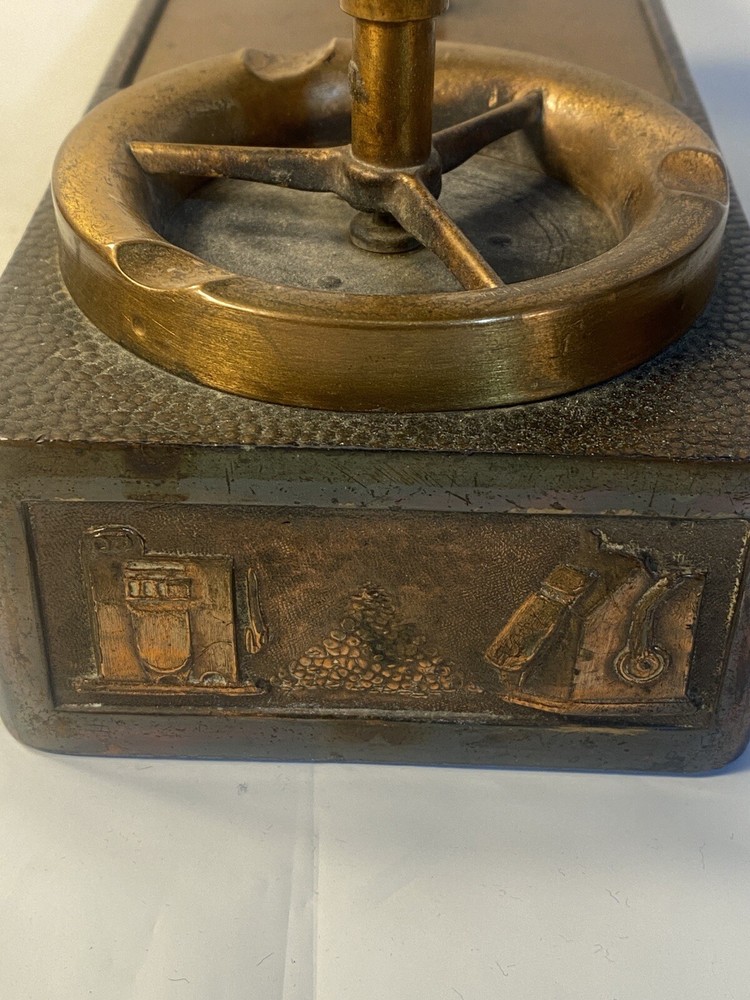 Gambling Dice Cards Theme Copper Ashtray & Cigarette Box Combo