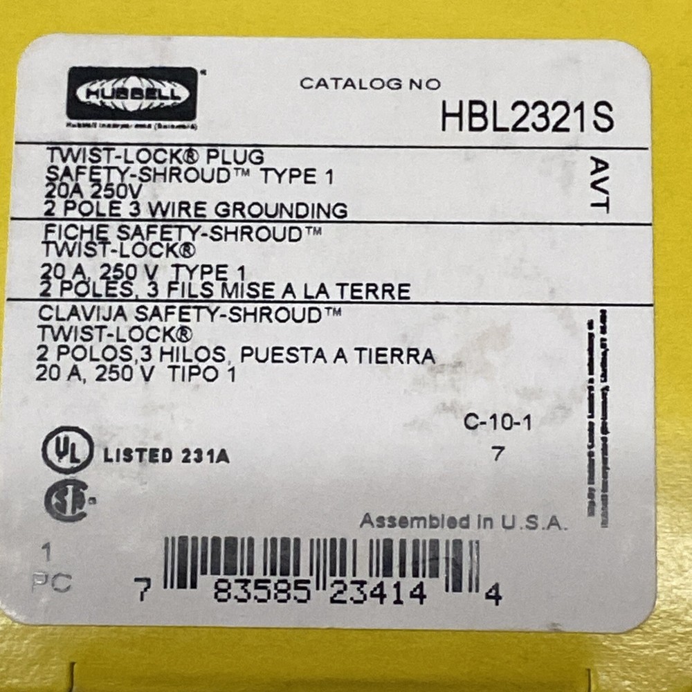 HUBBELL HBL2321S 20A 250V