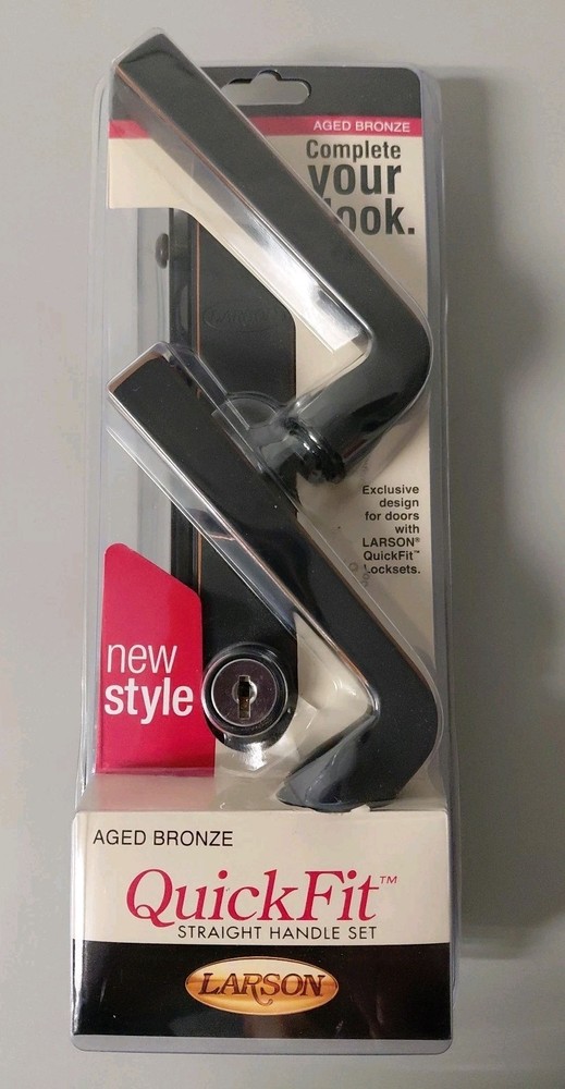 Larson Aged Bronze Quickfit Straight Handle Set