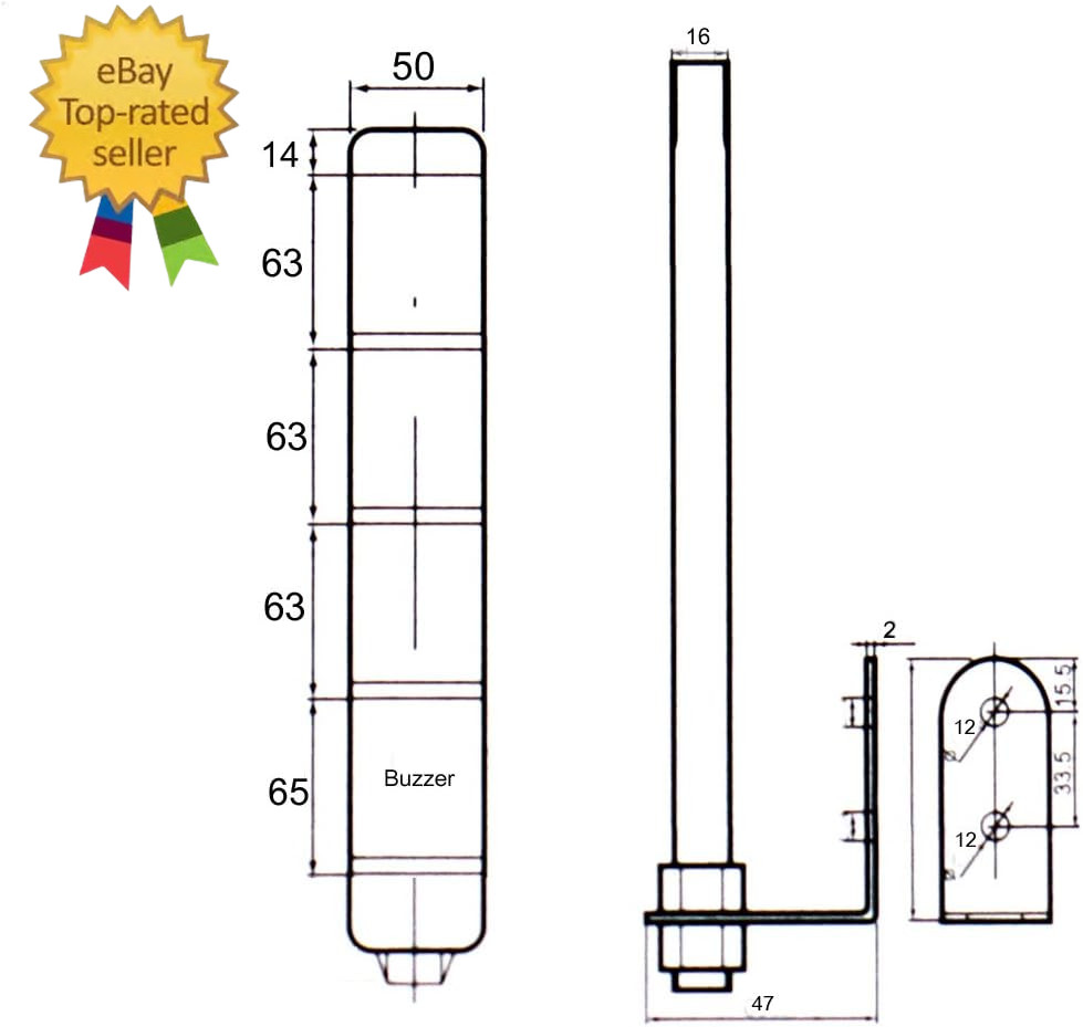 Industrial Signal Light Column LED Alarm round Tower Light Indicator Flash Light