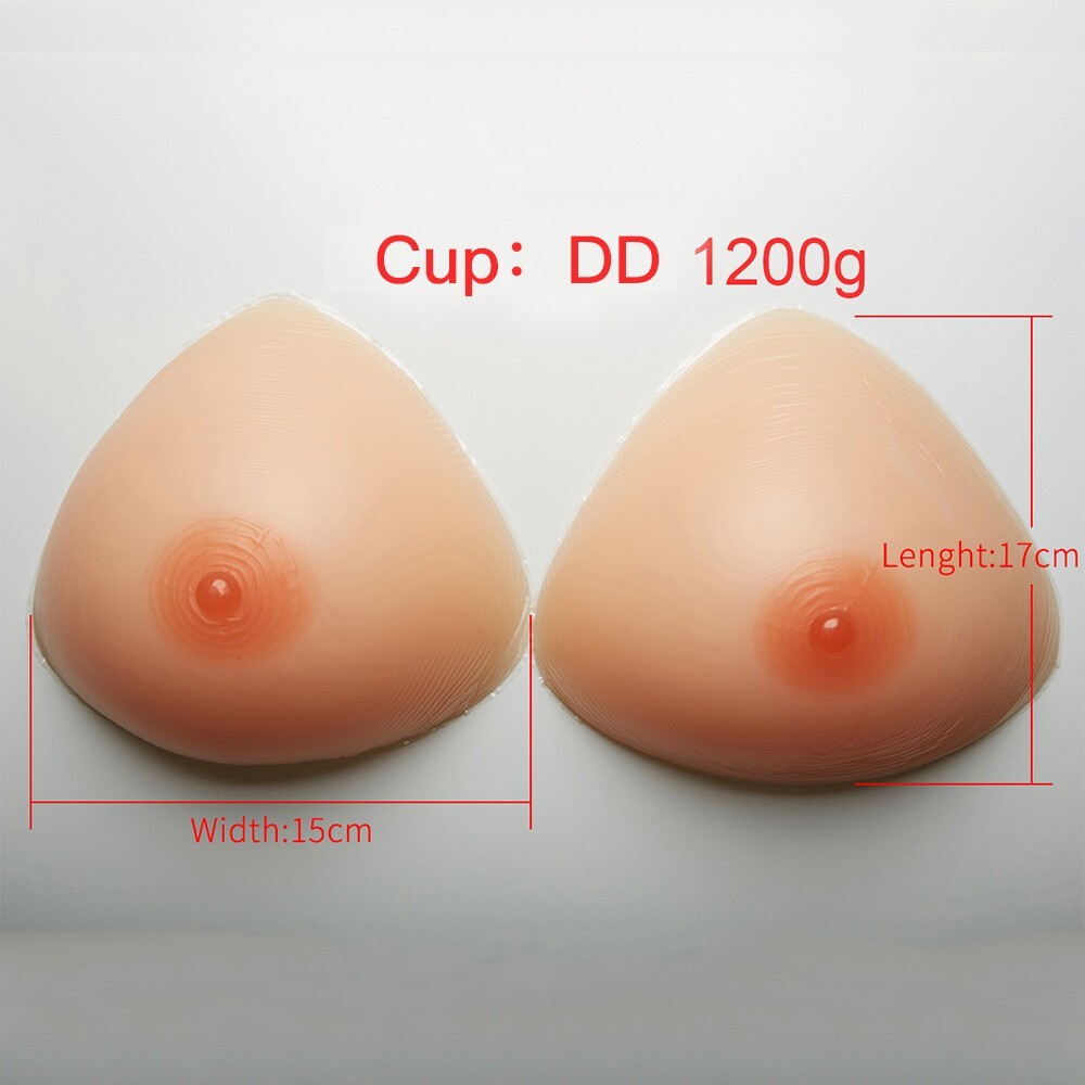 A-GG Triangle Silicone Breast Forms Boobs Enhancer For Cosplay Transgender