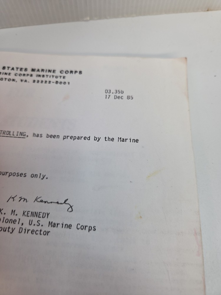 Marine Corps Institute Infrantry Patrolling