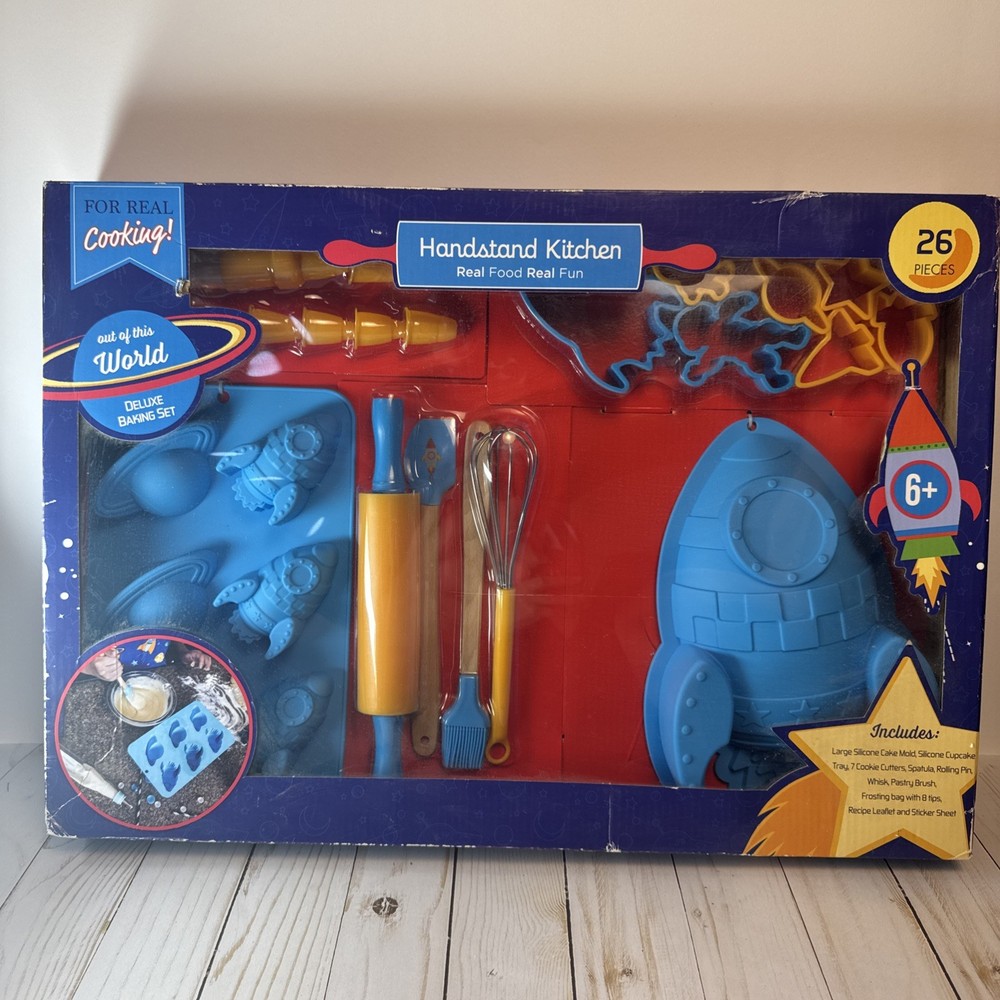 Handstand Kitchen Out This World Baking Set Space Rocket Planet Cutter