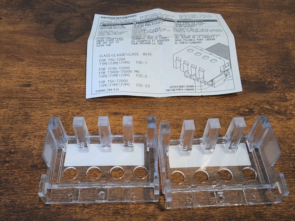 Pair Of Square D 9070FSC2B Terminal Covers