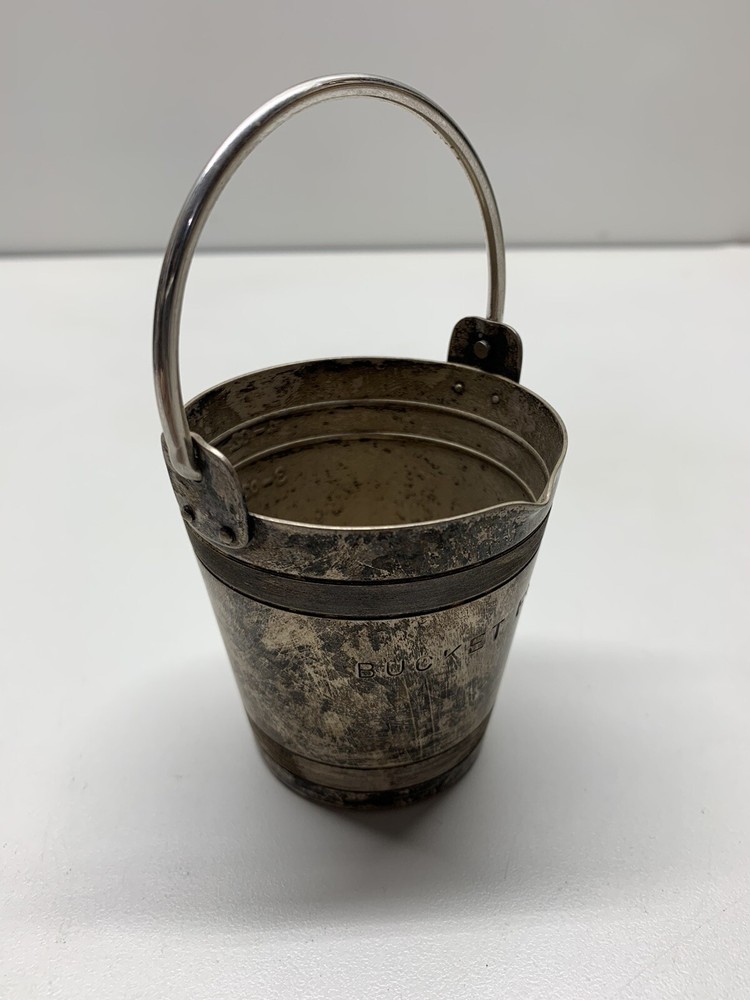 Vintage Napier Silver Plate Bucket Full 4oz Cup Jigger