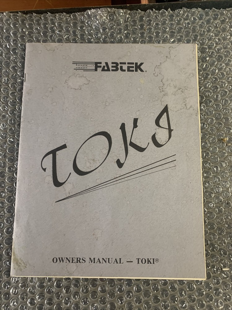 Original TOKI FABTEK    arcade Video game manual